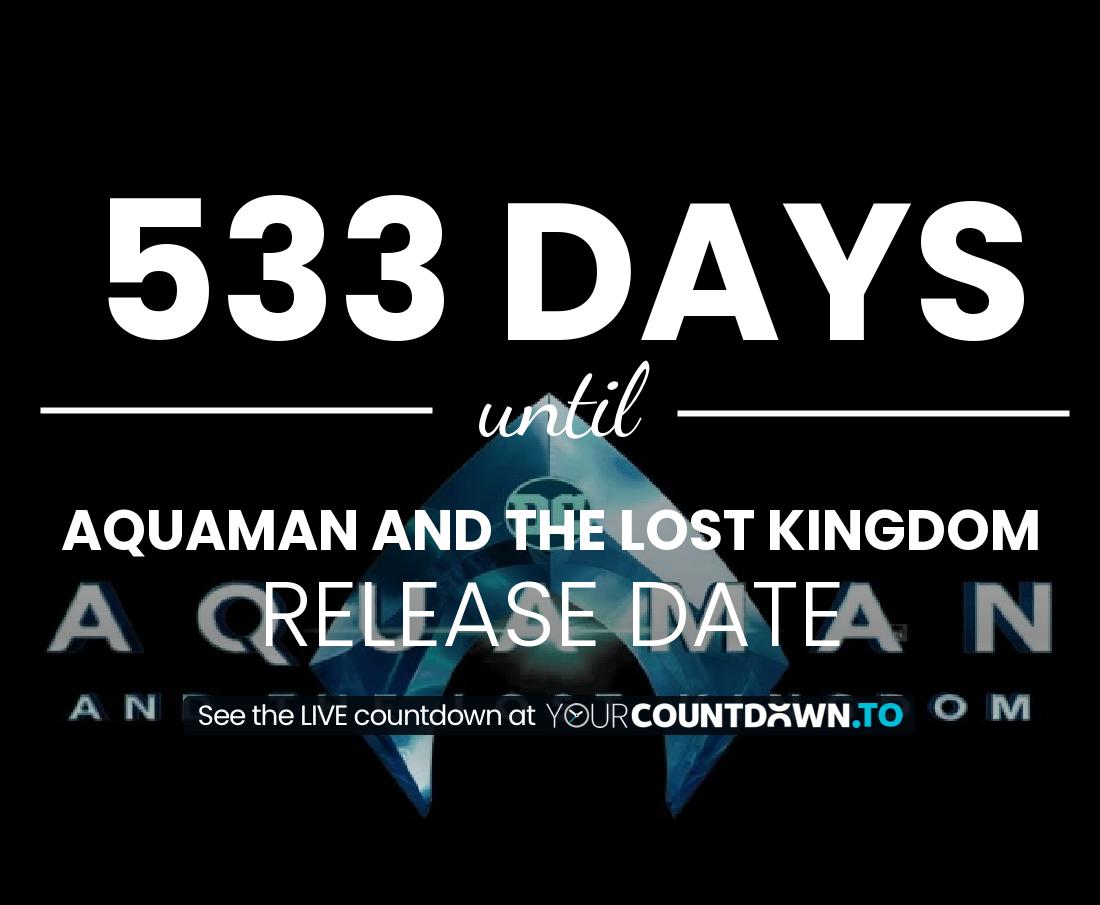 Countdown to Aquaman and the Lost Kingdom Release Date