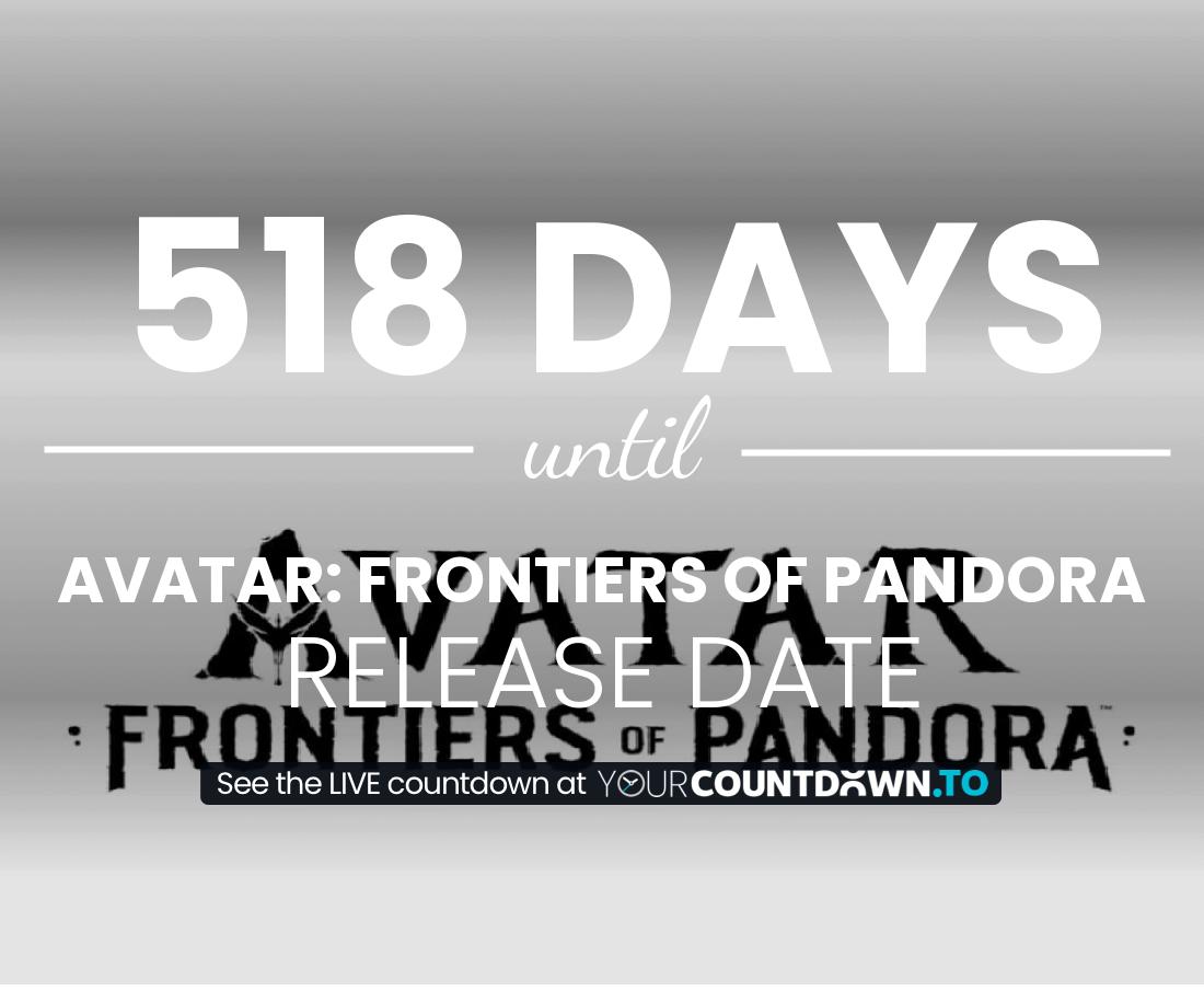 Countdown to Avatar: Frontiers of Pandora Release Date