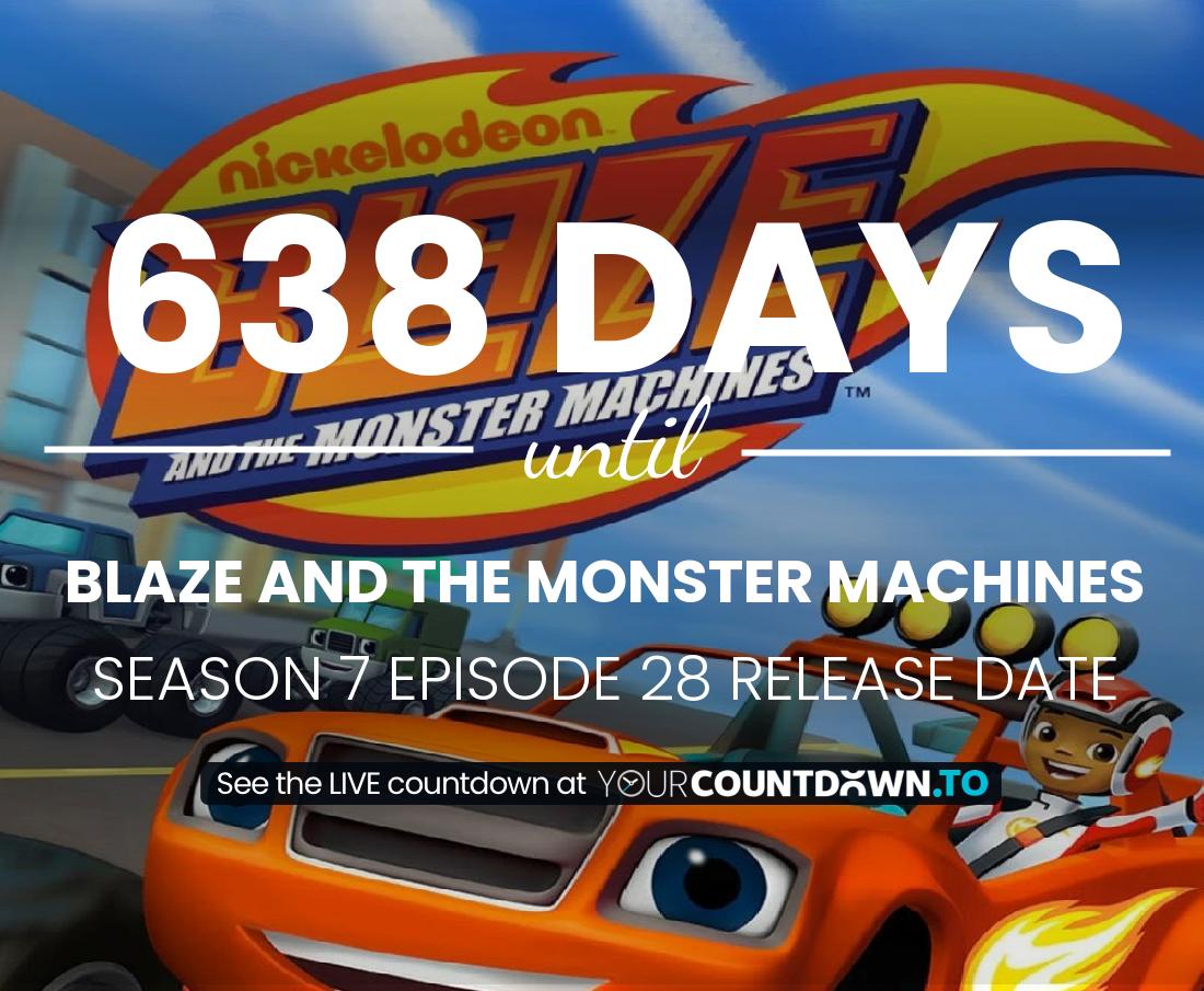 Countdown to Blaze and the Monster Machines Season 6 Episode 21 Release Date
