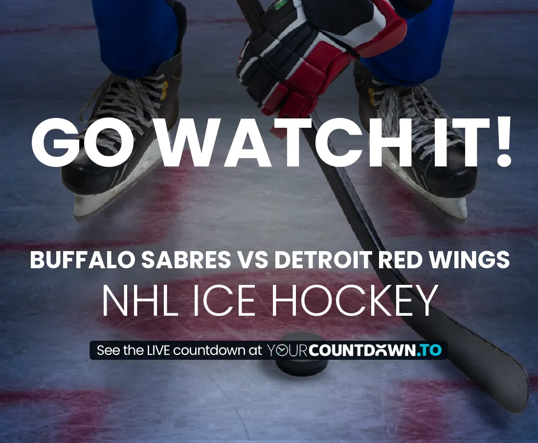 Buffalo Sabres Vs Detroit Red Wings Countdown | 2024 | Ice Hockey