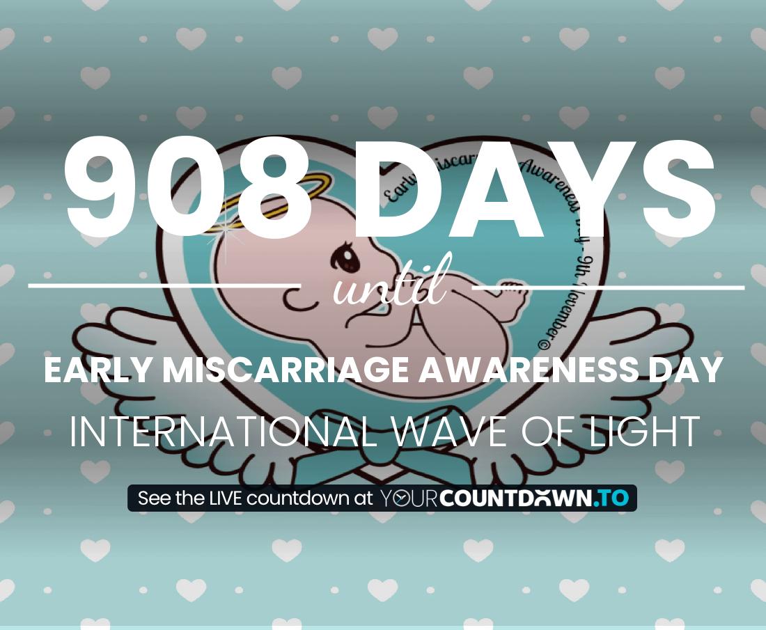 Countdown to Early Miscarriage Awareness Day International Wave Of Light