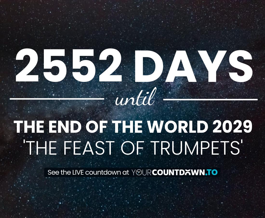 Countdown to The End Of The World 2029 'The Feast Of Trumpets'