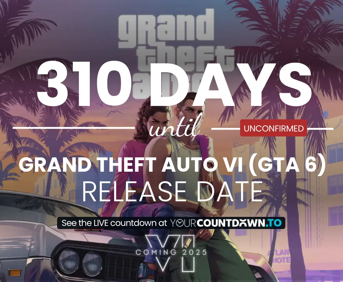 Countdown To Grand Theft Auto VI (GTA 6) | Release Date