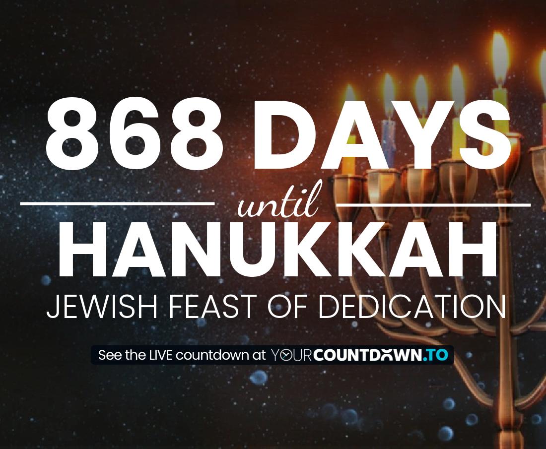 Countdown to Hanukkah Jewish Feast of Dedication
