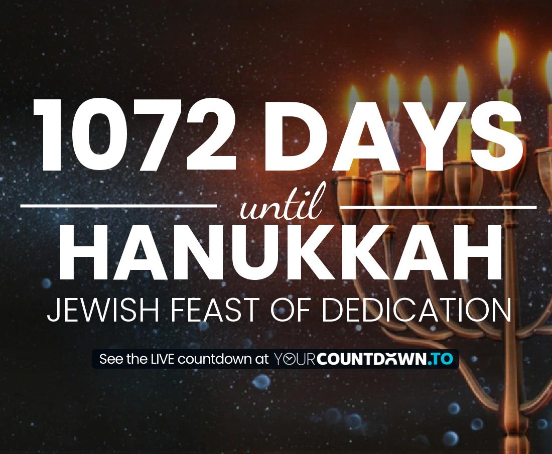 Countdown to Hanukkah Jewish Feast of Dedication