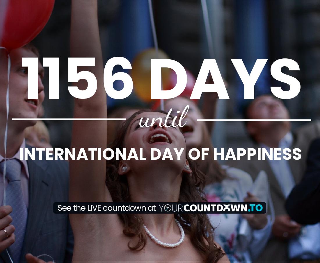 Countdown to International Day of Happiness