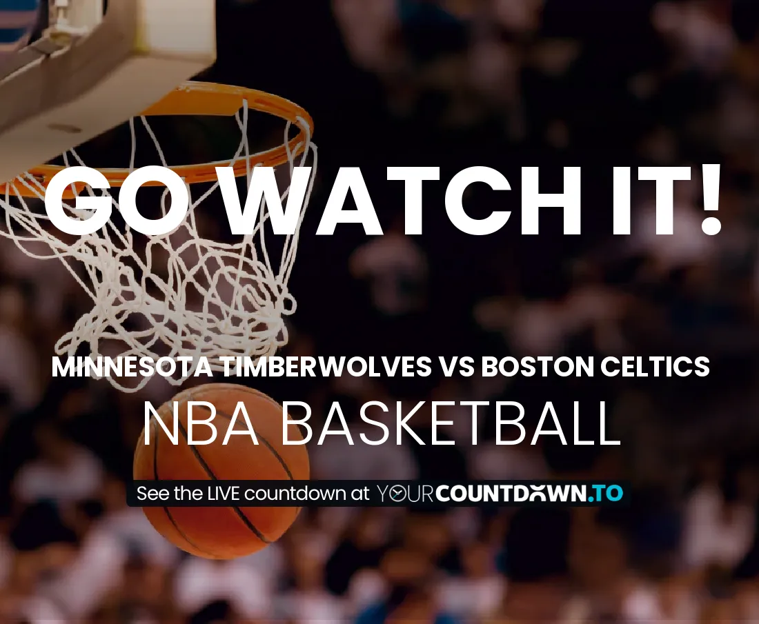 Minnesota Timberwolves vs Boston Celtics Countdown 2025 Basketball