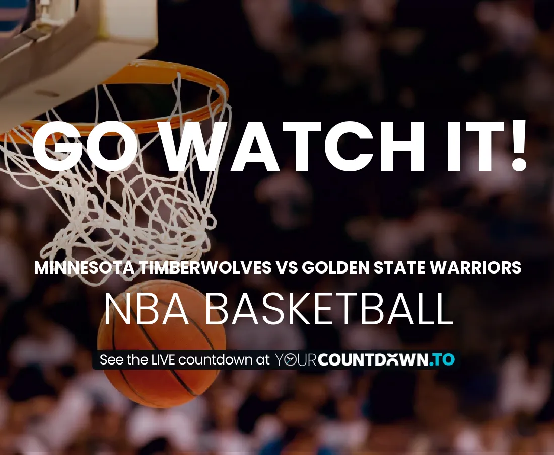 Minnesota Timberwolves Vs Golden State Warriors Countdown | 2024 ...