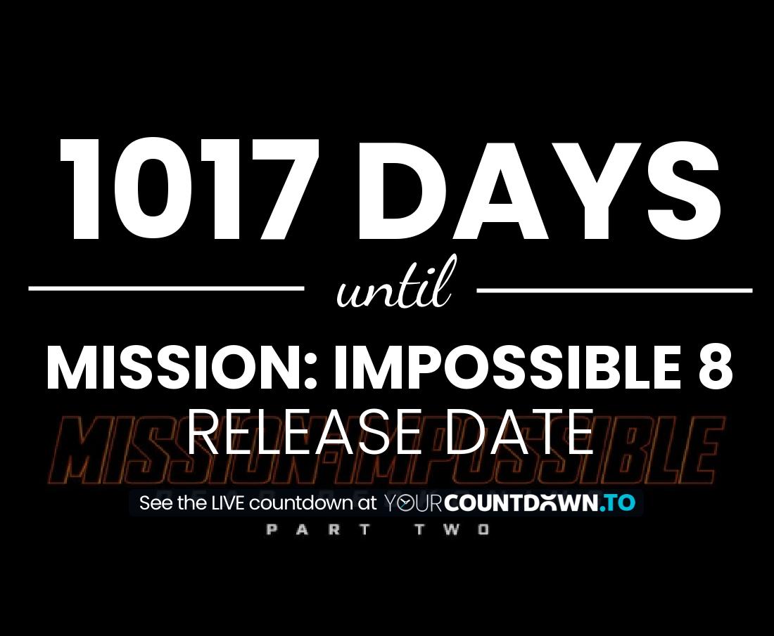 Countdown to Mission: Impossible - Dead Reckoning Part Two Release Date