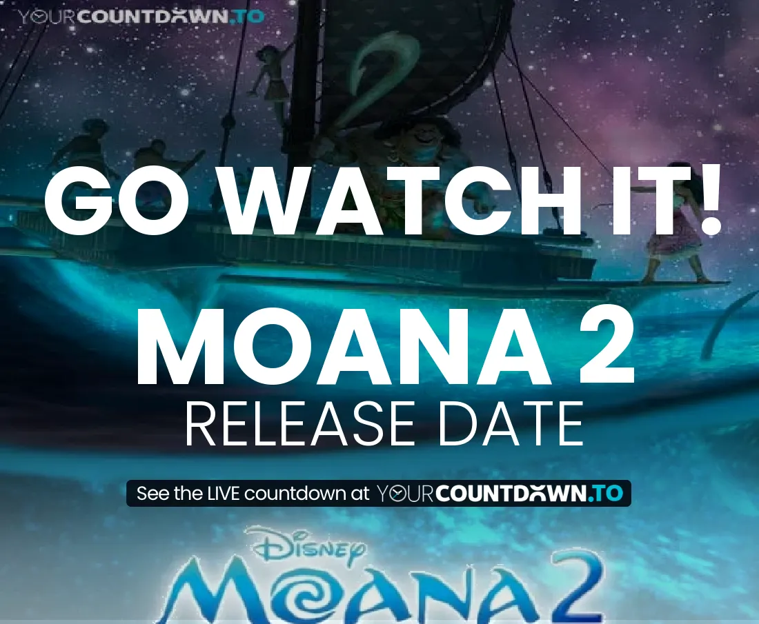 Countdown To Disney Moana 2 Release Date