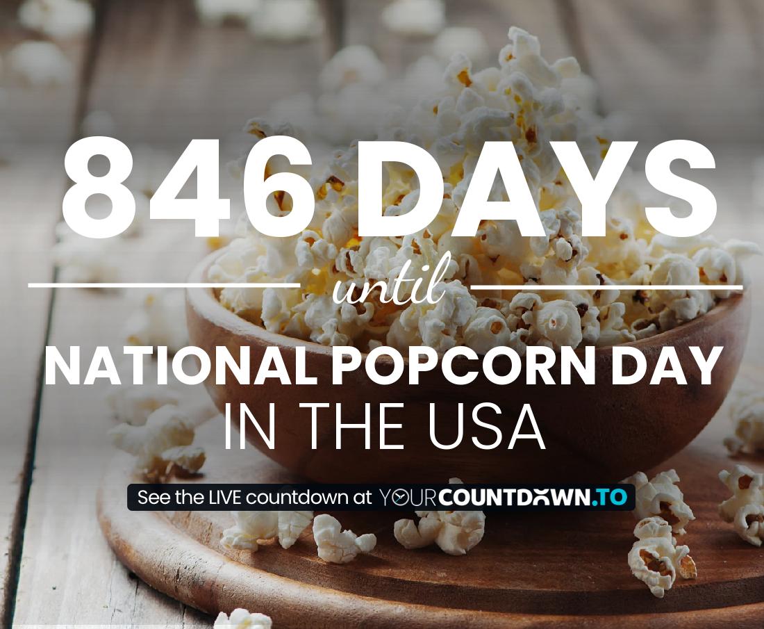 Countdown to National Popcorn Day In the USA