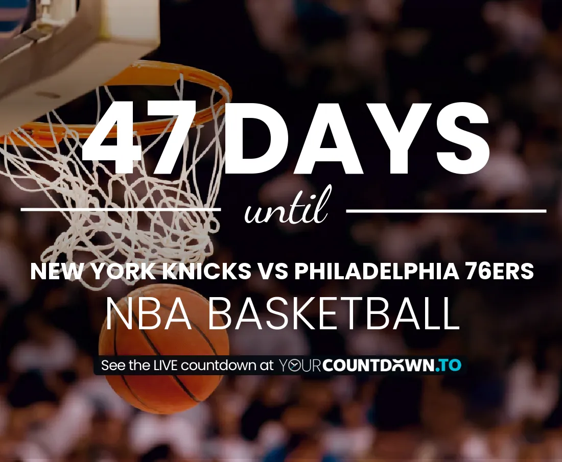 New York Knicks vs Philadelphia 76ers Countdown 2025 Basketball