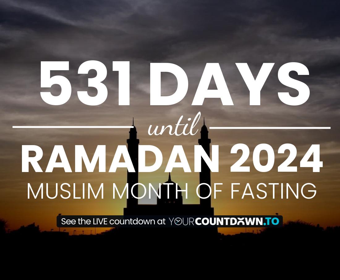 Countdown to Ramadan The muslim month of fasting