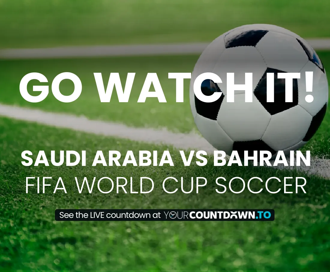 Saudi Arabia vs Bahrain Countdown | 2024 | Soccer