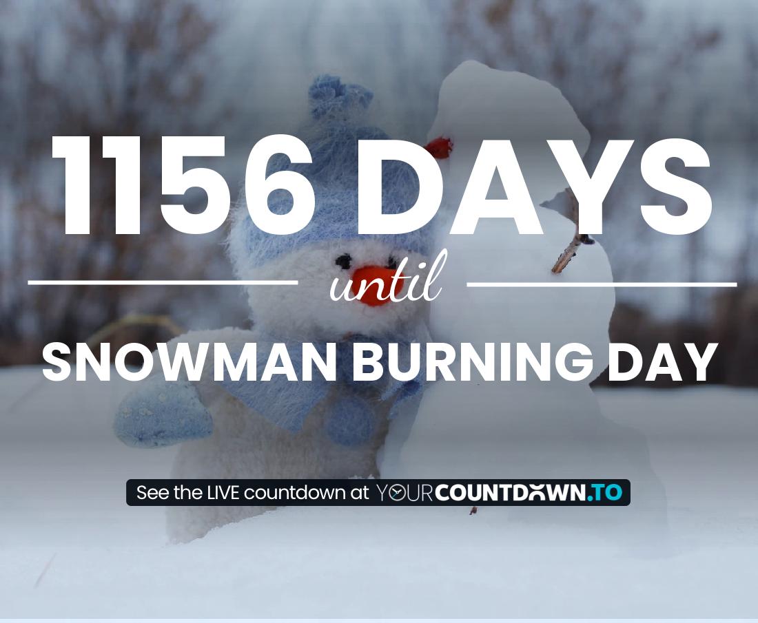 Countdown to Snowman Burning Day