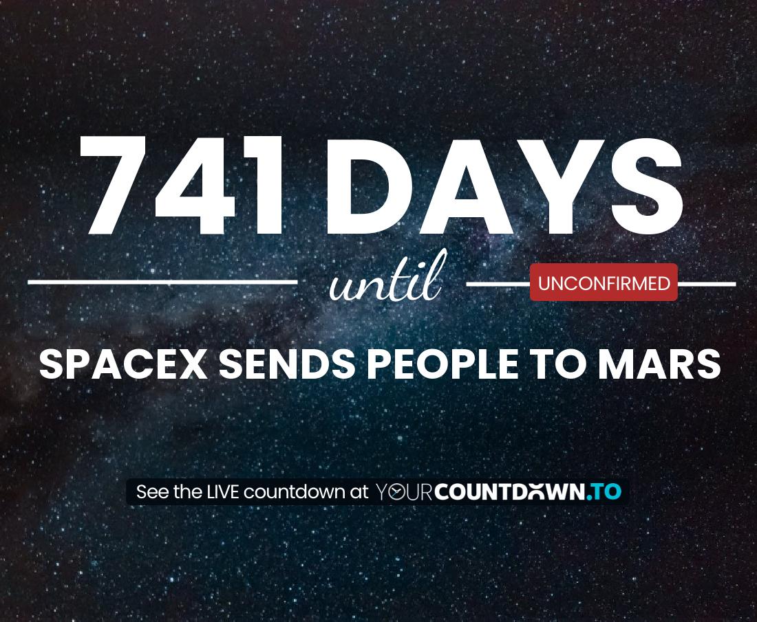 Countdown to SpaceX sends people to Mars
