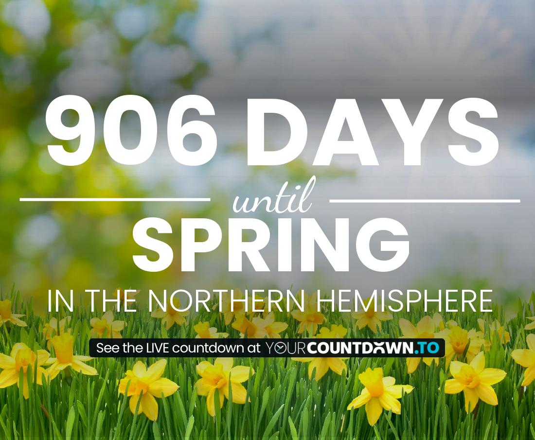 Countdown to Spring In the Northern Hemisphere