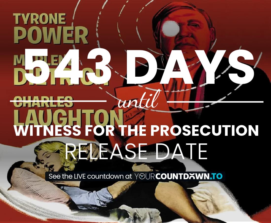 Countdown to Witness for the Prosecution Release Date